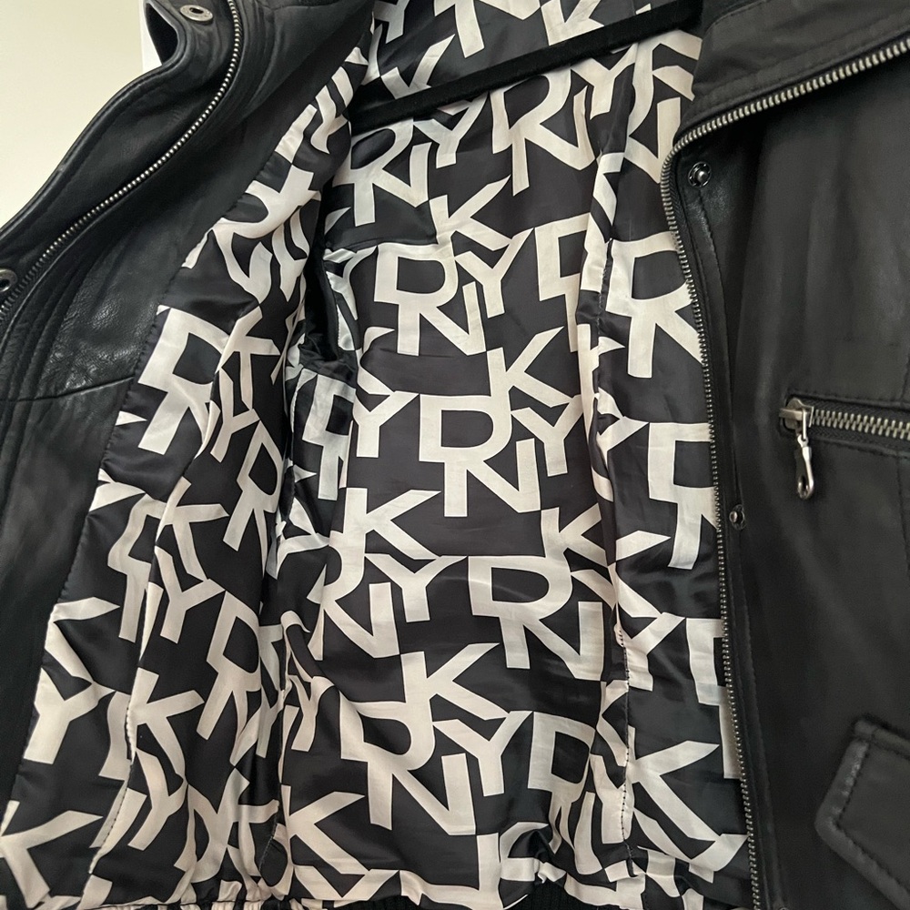 DKNY leather bomber size M - Picture 4 of 5